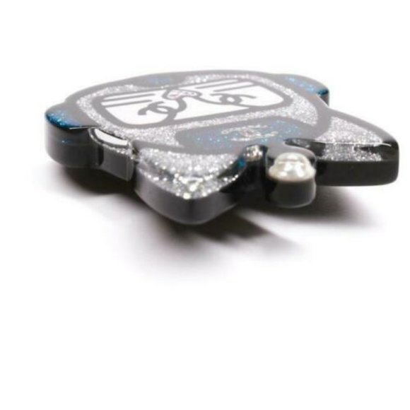 Chanel- CC Monogram Cat Brooch Pin Silver Blue Robot NEW BOX Mothers Day gift - Picture 5 of 10